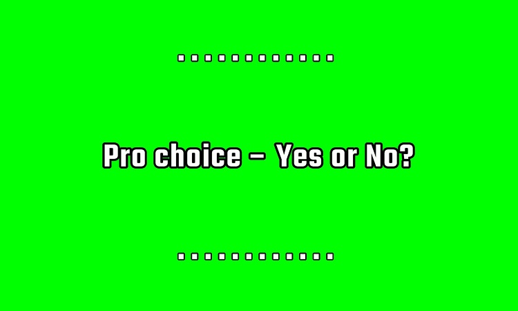 Pro choice - yes or no?